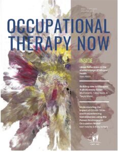 Front cover of the Occupational Now magazine with winning piece Blossom published on front